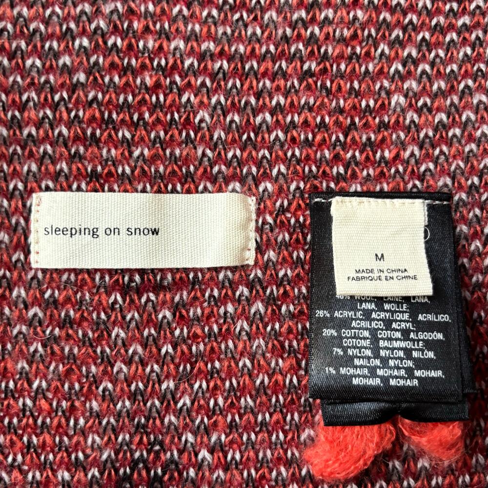 Anthropologie Sleeping on Snow Jacquard Knit Blanket Cardigan Sz M - Picture 4 of 7